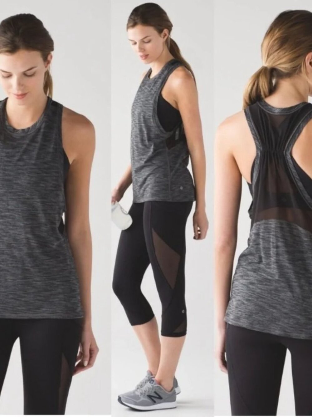 lululemon athletica Work The Circuit Tank - Heathered Grey/Black